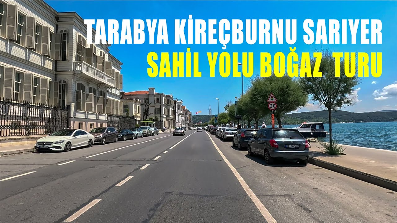 Tarabya Kireçburnu Büyükdere Sarıyer sahil yolu İstanbul Boğaz Turu | #keşfet #istanbul #istanbul