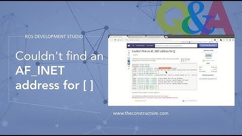 [ROS Q&A] 060 - Couldn