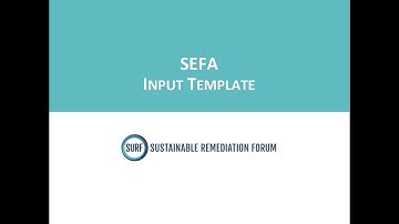SEFA : Input Template
