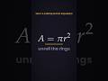 Where π r² actually comes from