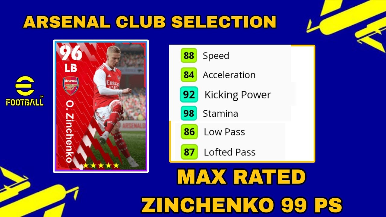 How To Train O. Zinchenko 99 Play Style Arsenal Club Selection