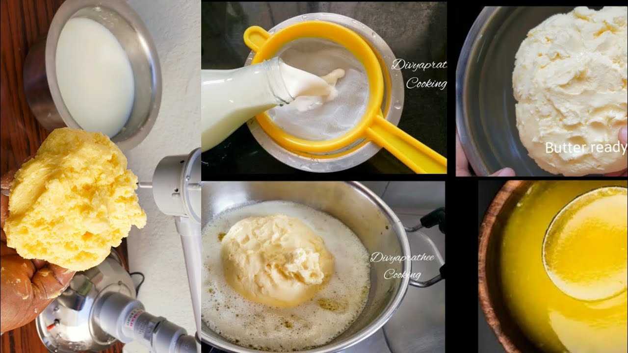 How to make ghee from milk in 2 different ways/milk to ghee process recipe/curd to butter making
