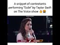 Exile by taylor swift on the voice show