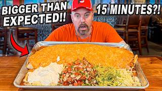 You Get 15 Minutes to Eat Mexico Lindo KC’s 18-Inch "Macho" Burrito Challenge!!