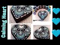 How to paint a calming Heart Mandala ~ Acrylic Painting Ocean Color Palette  Dot Art Miranda Pitrone