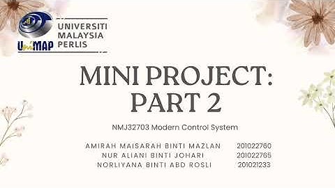 MINI PROJECT PART II - CONTROL SYSTEM