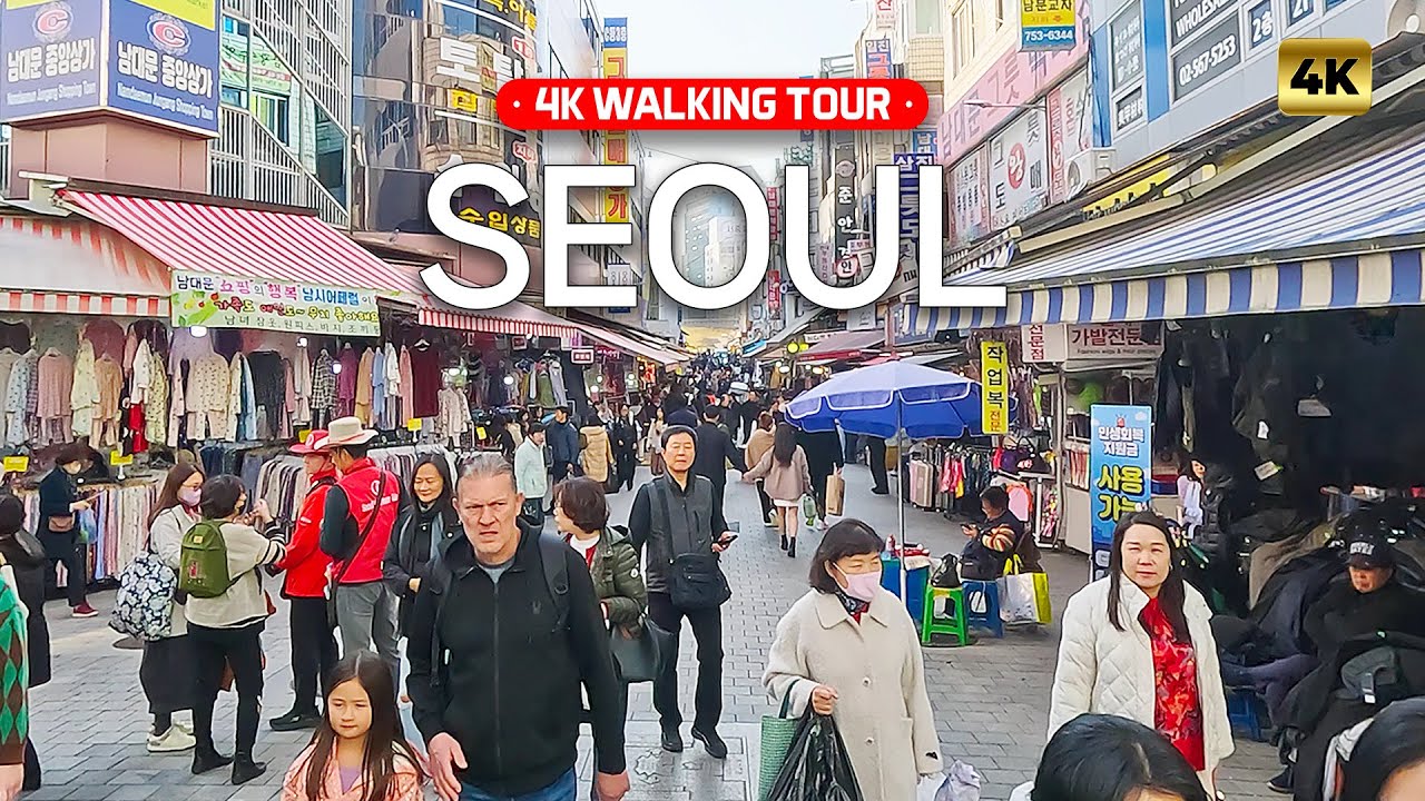 Namdaemun Market Seoul 4K HDR Walking Tour | Must-Visit Korean Traditional Market