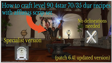 How to crafts level 90 4star recipes with afflatus scrip set (updated)