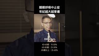 睡眠呼吸中止症，越老越普遍 (Sleep Apnea is more prevalent in older people)