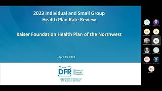2023 Rate Review Hearing: Kaiser Foundation Health Plan of the Northwest