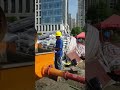 Trailer concrete mixing pump construction of large bridge projects #concretepump #pumpcrete