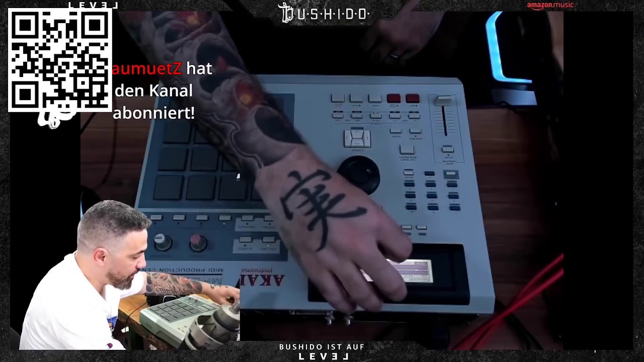 Bushido produziert LIVE im STREAM einen BEAT mit seiner MPC (Sample Future - Mask Off)