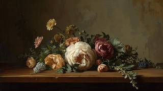 Rustic Peony & Rose Flower Still Life Painting  | Frame TV Art Display | 2-Hour Screensaver screenshot 4