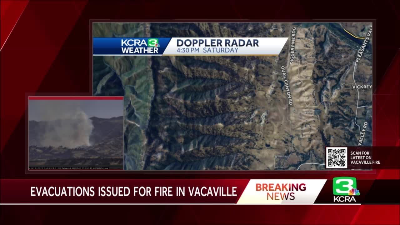 Evacuation order issued as Quail Fire burns 110 acres near Vacaville