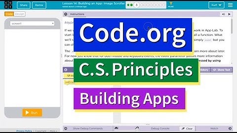 Building an App Image Scroller Lesson 14.3 Tutorial with Answers Code.org CS Principles