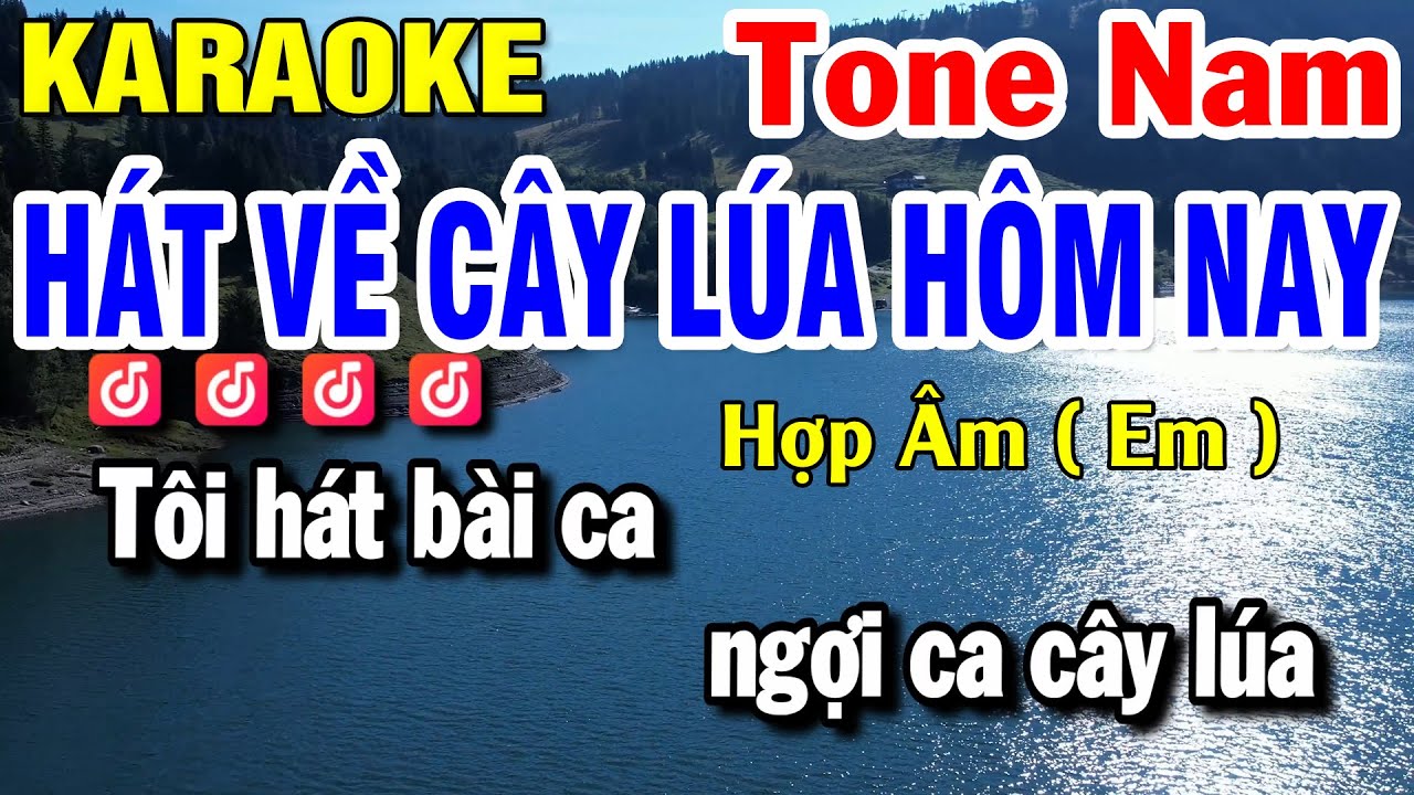 Hát Về Cây Lúa Hôm Nay Karaoke Tone Nam (Em) Nhạc Sống 2026 | Huỳnh Lê
