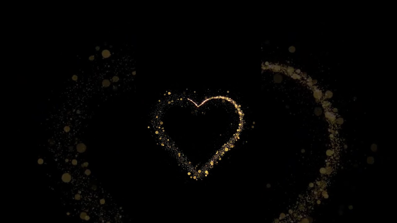 [HANTREE] Gold Glitter and Heart Sparkle