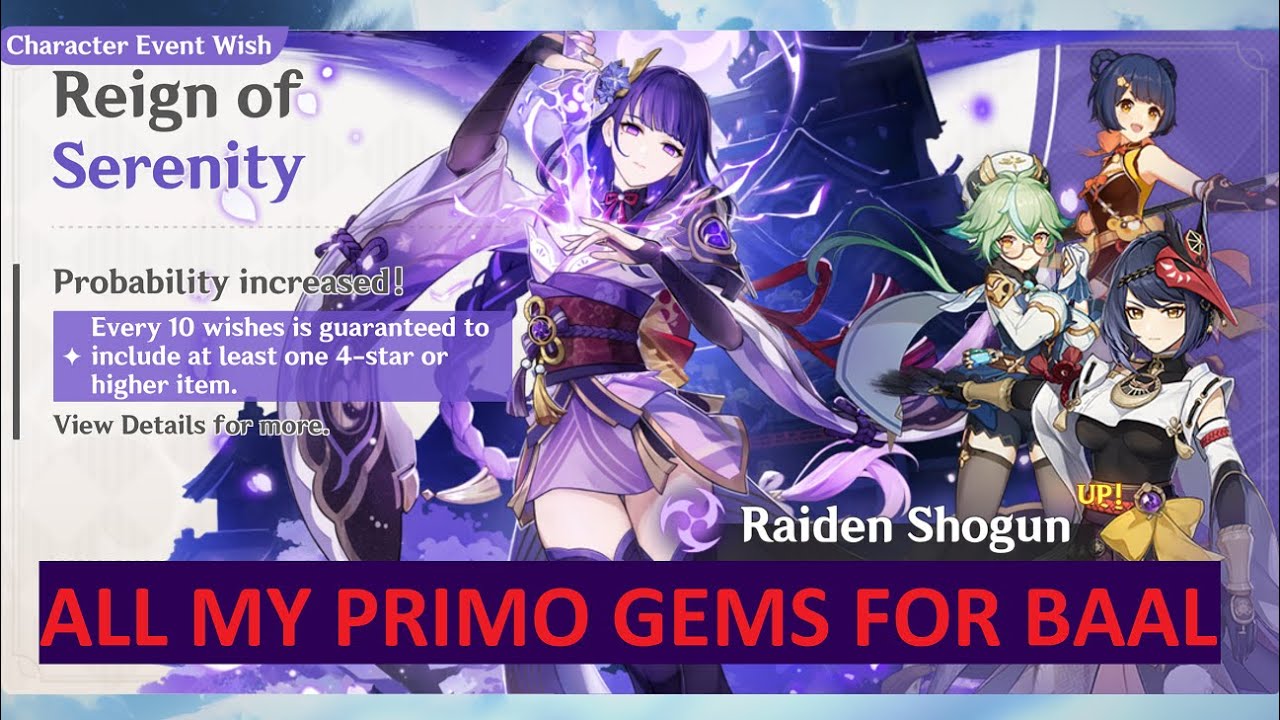 WISHING FOR BAAL! (Genshin's New Archon)