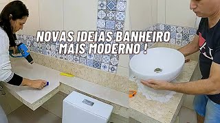 NOVA TRANSFORMAÇÃO TOTAL NO BANHEIRO MUITAS MUDANÇAS E IDEIAS INCRÍVEIS!