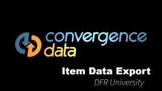 DFRU - Item Data Export