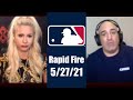 MLB Rapid Fire - Thursday 5/27/21 - MLB Betting Picks & Predictions | Picks & Parlays