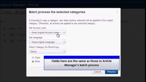 Joomla 3 0   Batch Process