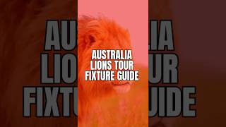 British And Irish Lions Rugby Australia 2025 Full Fixtures - What You Need To Know