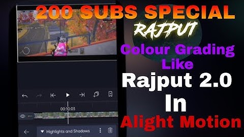 How To Colour Grading In Alight Motion Like ‎@RAJPUT20    //Pubg lite Viral video editing