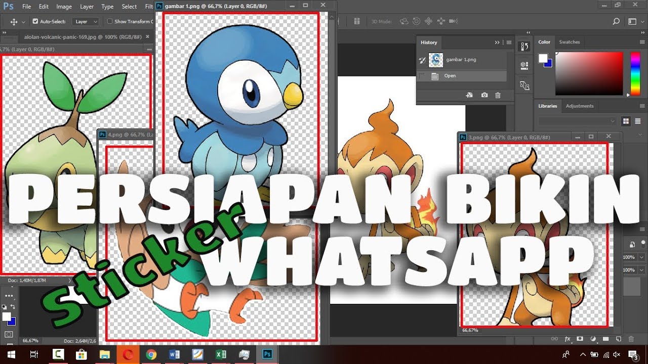 Cara Bikin Gambar Untuk Bikin Sticker Whatsapp Di Photoshop Youtube