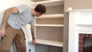 Floating Alcove shelves with integrated lighting