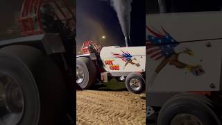 The “Nut Case” Pro Stock Tractor roaring down the track at Weaklands! #tractorpulling #shorts