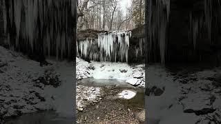 Frozen Waterfall at Charleston Falls #ohio #snow #nature #ice #hiking #peace