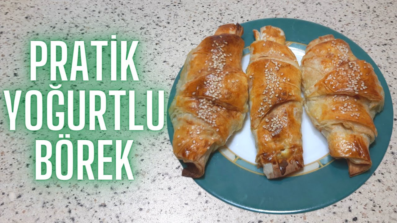 SADECE 3 MALZEME İLE PRATİK YOĞURTLU BÖREK TARİFİ / Yoğurtlu Börek Nasıl Yapılır?