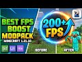 I Tried The Best FPS Boost Modpack for Minecraft 🔥😱