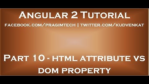 html-attribuut versus dom-eigenschap