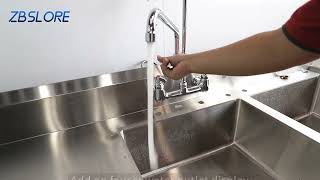 Zbslore Faucetwall Mount Pre Rinse Unit 5803B-8P With Sprayer