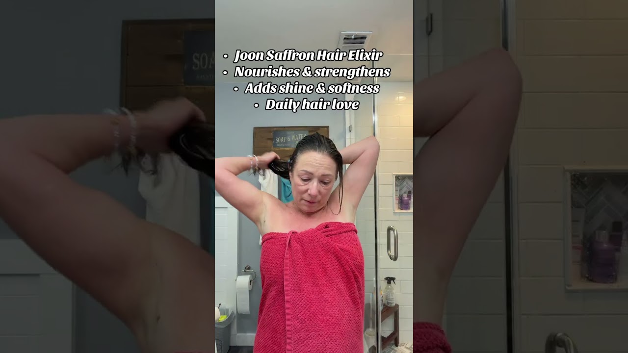 Joon Saffron Hair Elixir nourishes, strengthens, and adds shine to hair