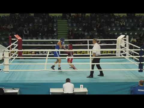 16-11-2019 Georgian Boxing Semifinal(60 kg) RED Giorgi KHUNJUA - Poti VS BLUE Luka NIKABADZE - Gori.