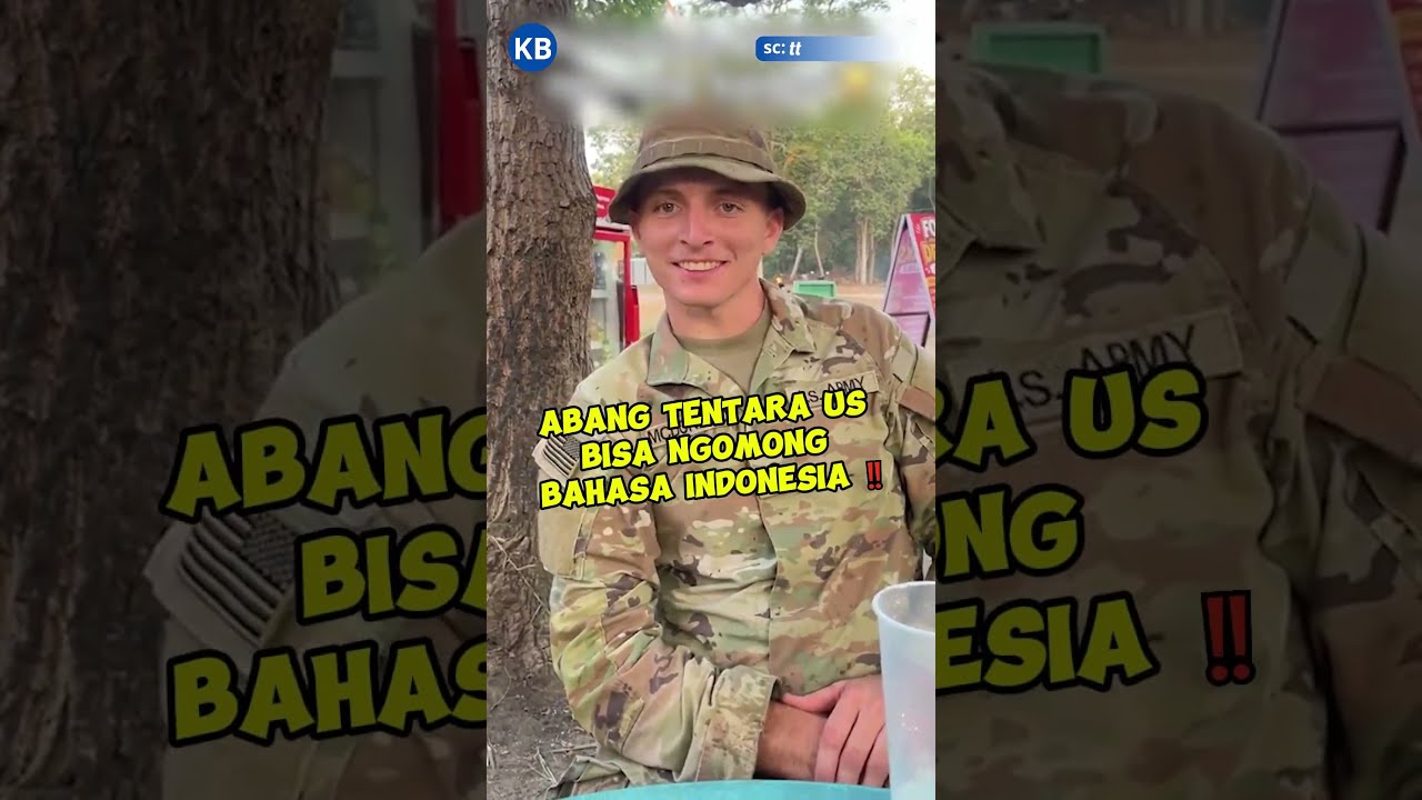 TENTARA US INI DIAJARIN NGOMONG PAKE BAHASA INDONESIA ‼️ #reaksibule #shorts #videoviral TENTARA US INI DIAJARIN NGOMONG PAKE BAHASA INDONESIA ‼️ #reaksibule #shorts #videoviral