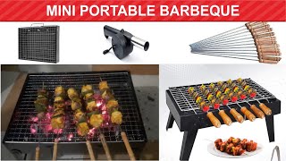 How to use Barbeque at home I Mini Portable Barbeque Grill Charcoal I Barbeque Working & Review
