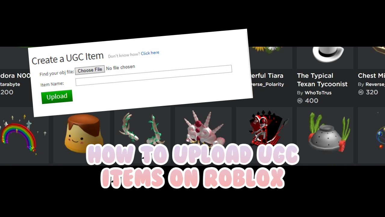 HOW TO UPLOAD UGC ITEMS ON ROBLOX FOR FREE 