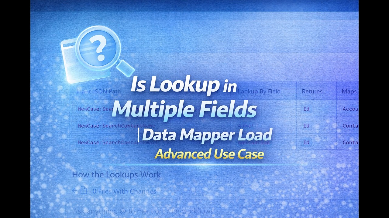 OS96: Is Lookup in Multiple Fields Data Mapper Load || Antigravity 2026 ...