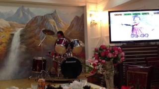 David Choe Drum Solo at North Korean Restaurant in Dubai