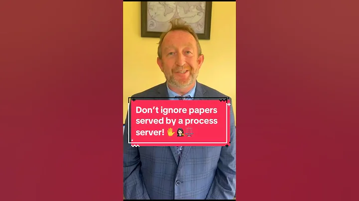 Don’t ignore papers served by a process server! #lawsuit #subpoena #legaladvice #lawyer #nigelcares
