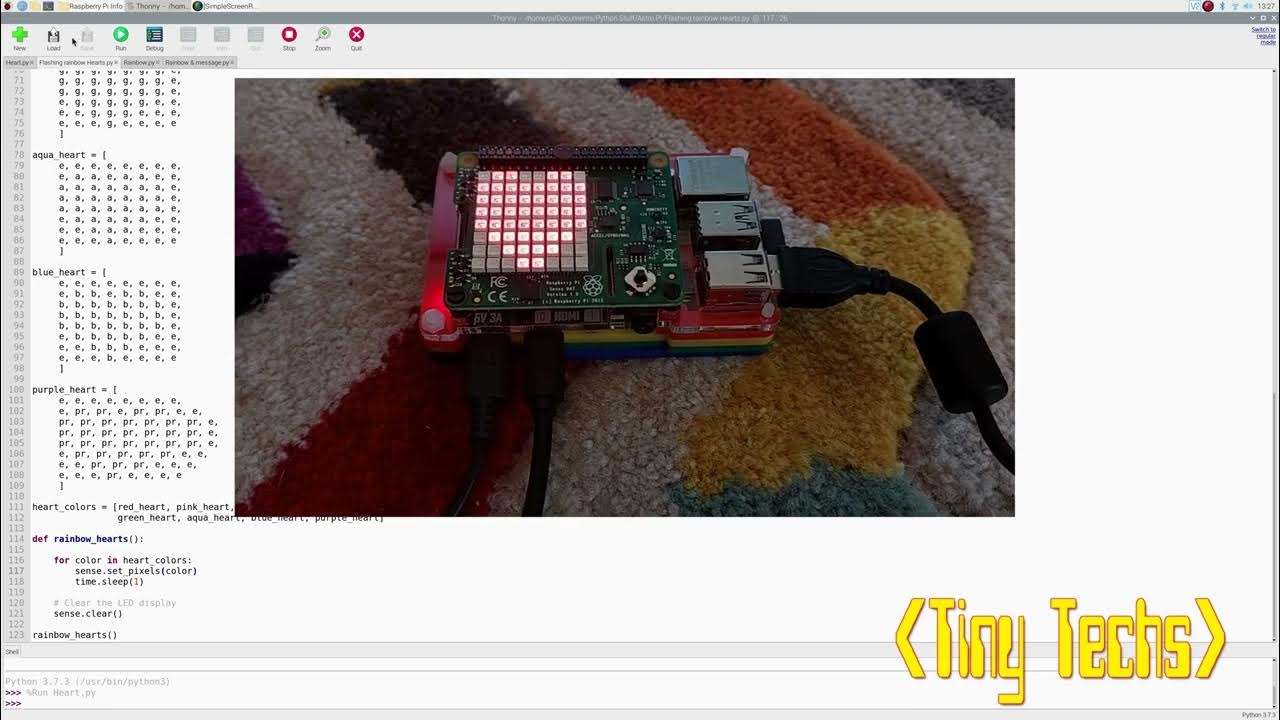 Raspberry Pi Sense Hat: Python Coding (LED control) - YouTube