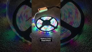Rainbow colour chase effects - StripGlow - LED Pixel Strip - #ledlights #gaming #gamingsetup #metal