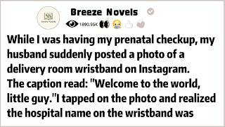 While I was having my prenatal checkup, my husband suddenly posted a photo of a delivery room