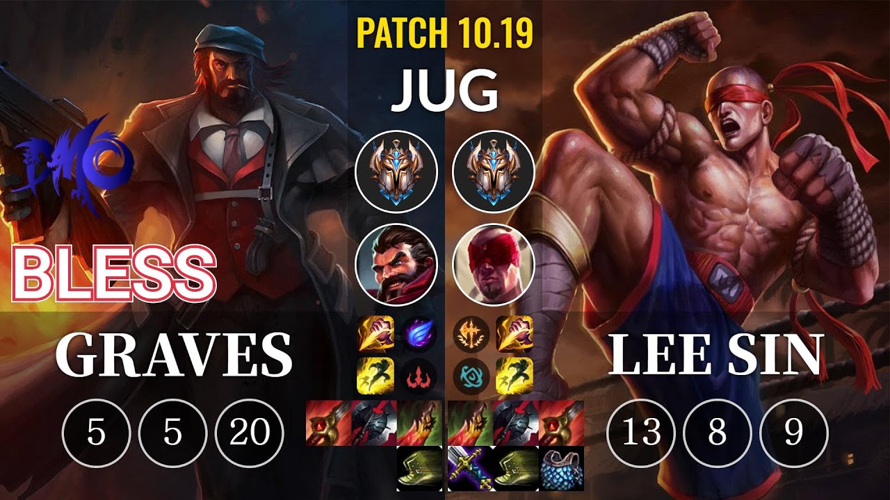 DMO bless Graves vs Lee Sin Jungle - KR Patch 10.19
