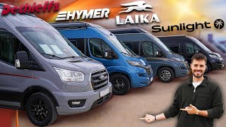 Der MEGA Camper Van Vergleich! | Was unterscheidet Sunlight, Dethleffs, Laika und Hymer ❓❗ | GÜMA TV