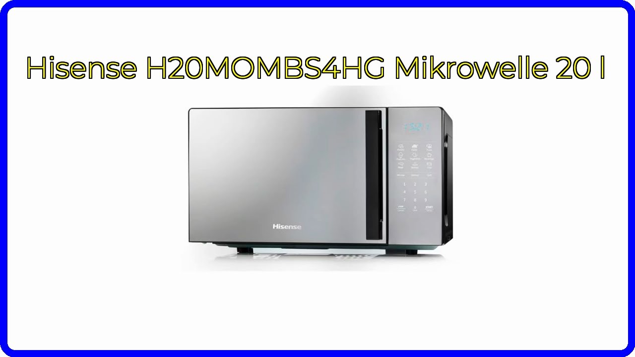 Micro-ondes Hisense H20MOMBS4HG 20L - Argent - Ouverture Gauche - Écran LED Tactile - Neuf